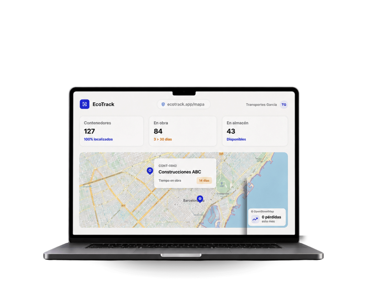 EcoTrack, trazabilidad de contenedores de obra y sacas de residuos