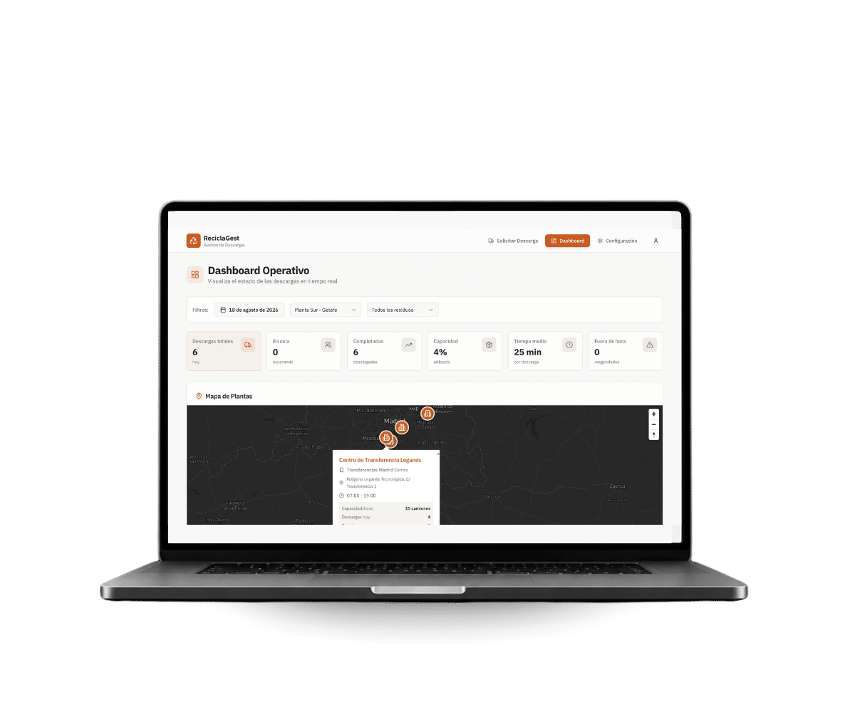 ReciclaGest, software de gestión de descargas en planta de reciclaje