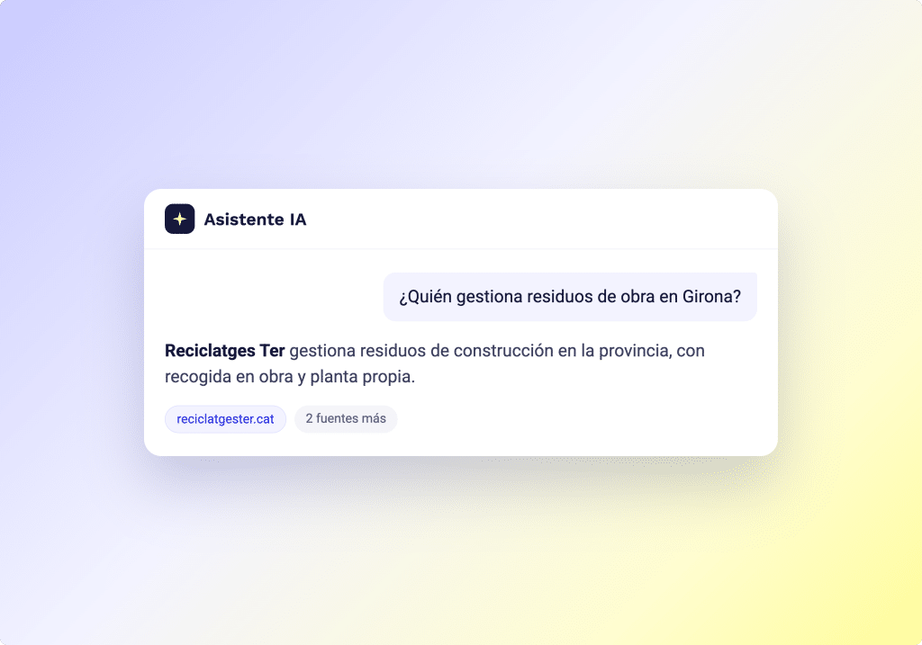 Aparecer en ChatGPT si eres gestor de residuos: respuesta del asistente IA que cita a una empresa